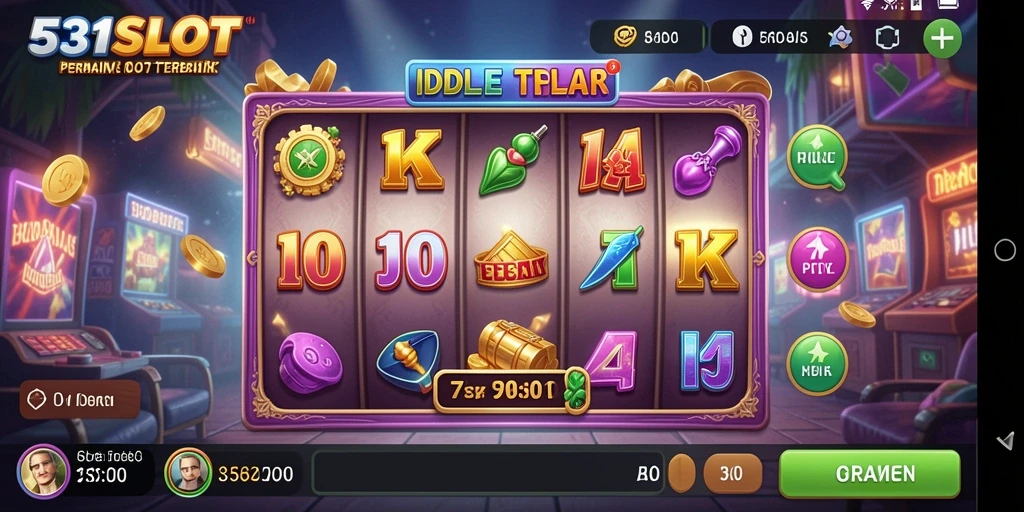 Tampilan gameplay menarik dengan mesin slot yang beragam.