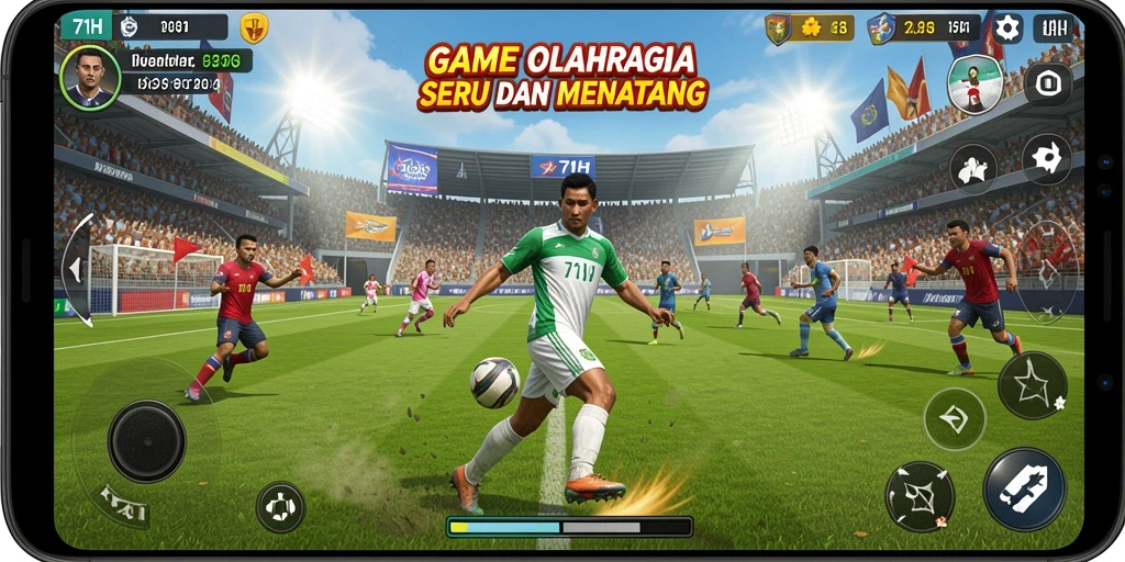 Screenshot gameplay 71H menampilkan aksi seru dalam olahraga.