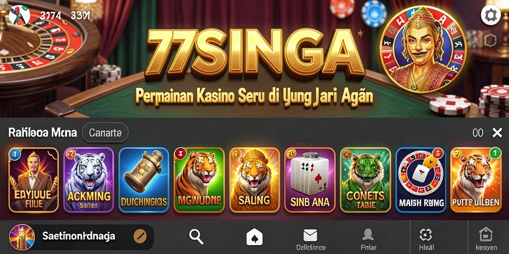 Tampilan gameplay menarik di 77SINGA dengan berbagai pilihan permainan.
