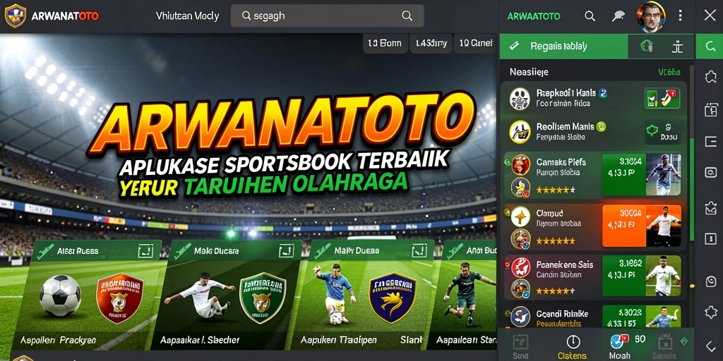 Tampilan menarik dari aplikasi ARWANATOTO saat melakukan taruhan olahraga.