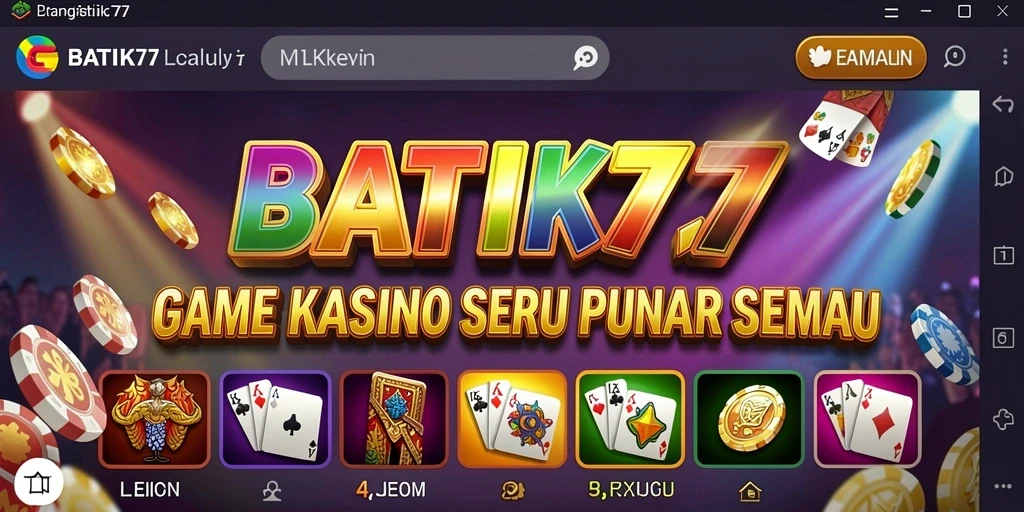 Tampilan gameplay Kasino yang menawan dan mengasyikkan di BATIK77.