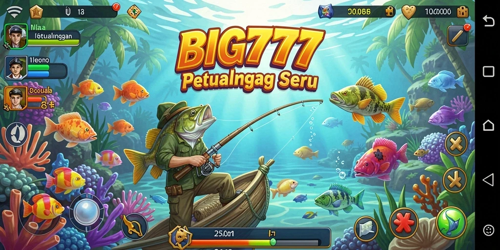 Tampilan gameplay seru dari memancing di BIG777.