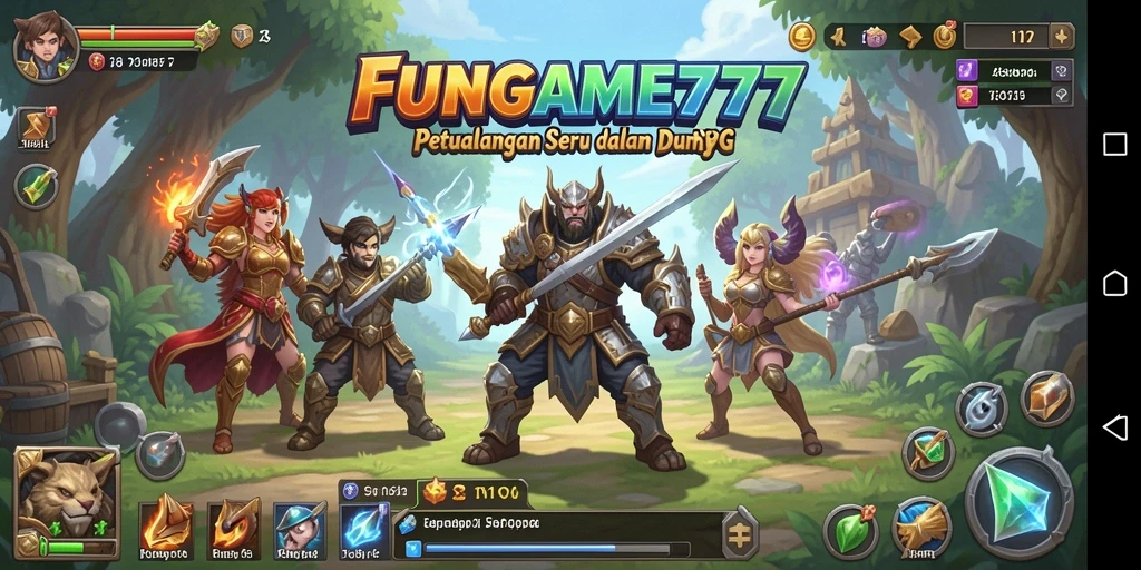 Tampilan gameplay seru dari FUNGAME777 yang penuh petualangan.