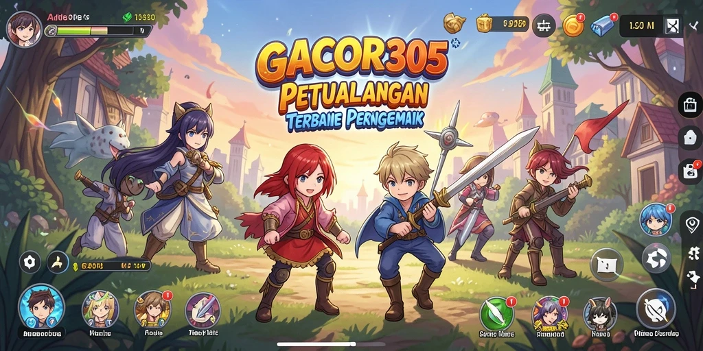 Screenshot gameplay GACOR305 menampilkan pertarungan karakter anime.