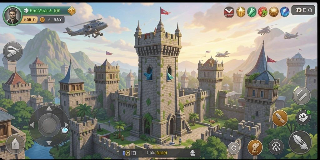 Gameplay GOWIN menampilkan pertahanan menara yang epik dan penuh strategi.