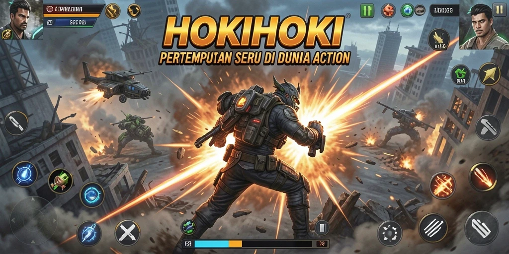 Screenshot gameplay HOKIHOKI menampilkan pertarungan seru dan grafis menawan.