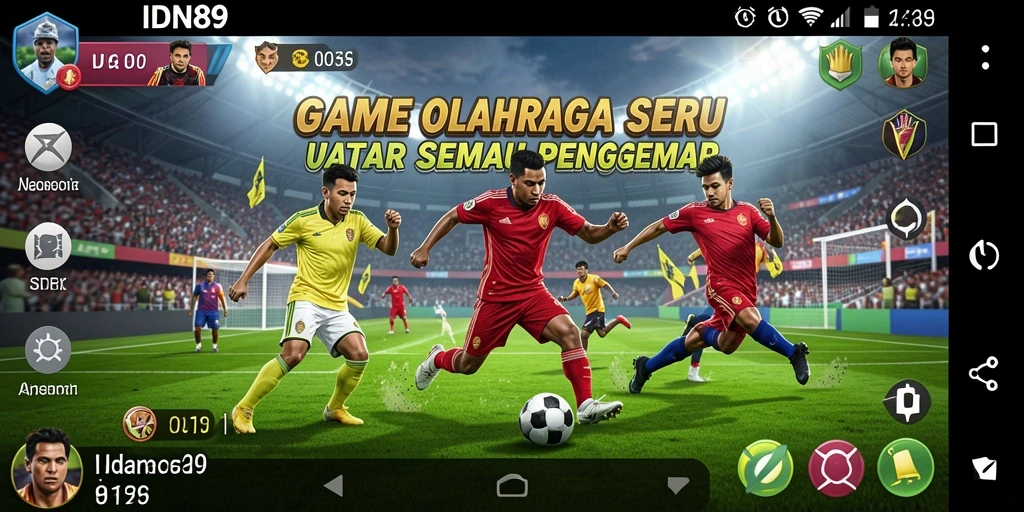 Tampilan gameplay seru dari IDN89 dengan aksi olahraga yang menegangkan.