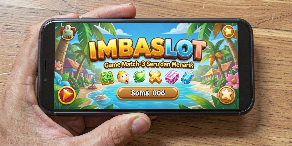 Screenshot gameplay seru IMBASLOT menunjukkan aksi Match-3 yang menarik.