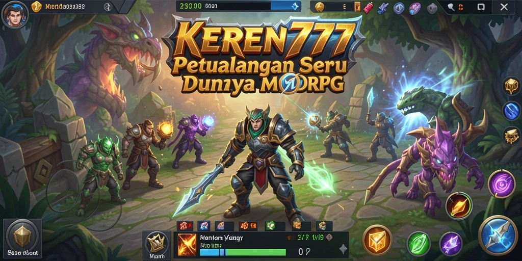 Tampilan menarik gameplay MMORPG KEREN777 dengan aksi seru.