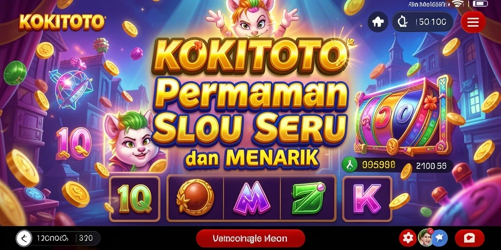 Tampilan gameplay KOKITOTO yang menarik dan penuh warna.