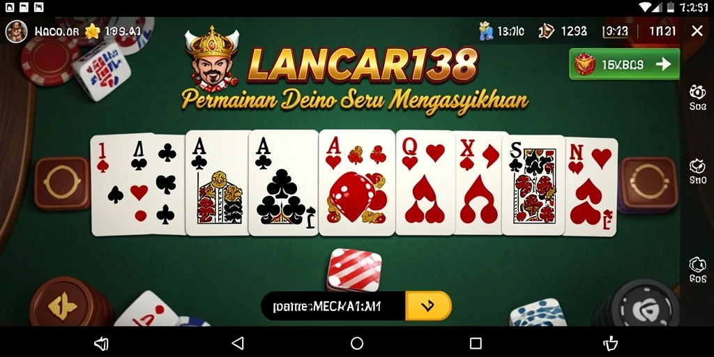 Tangkapan layar permainan LANCAR138 menunjukkan gameplay Domino yang menarik.