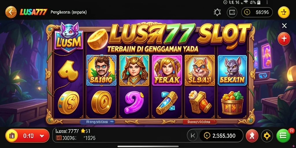 Tampilan menarik gameplay LUSA777 dengan berbagai mesin slot.