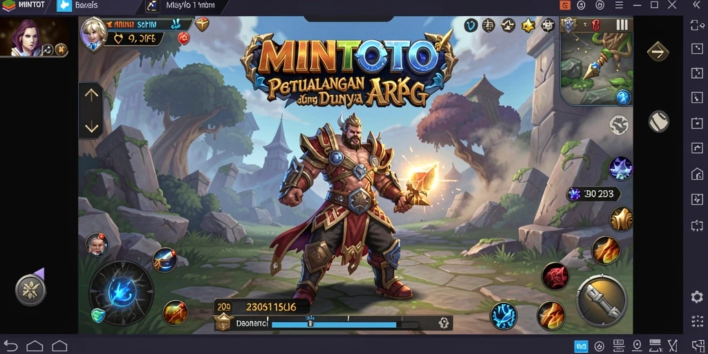 Tampilan gameplay MINTOTO yang penuh aksi dan strategi ARPG.