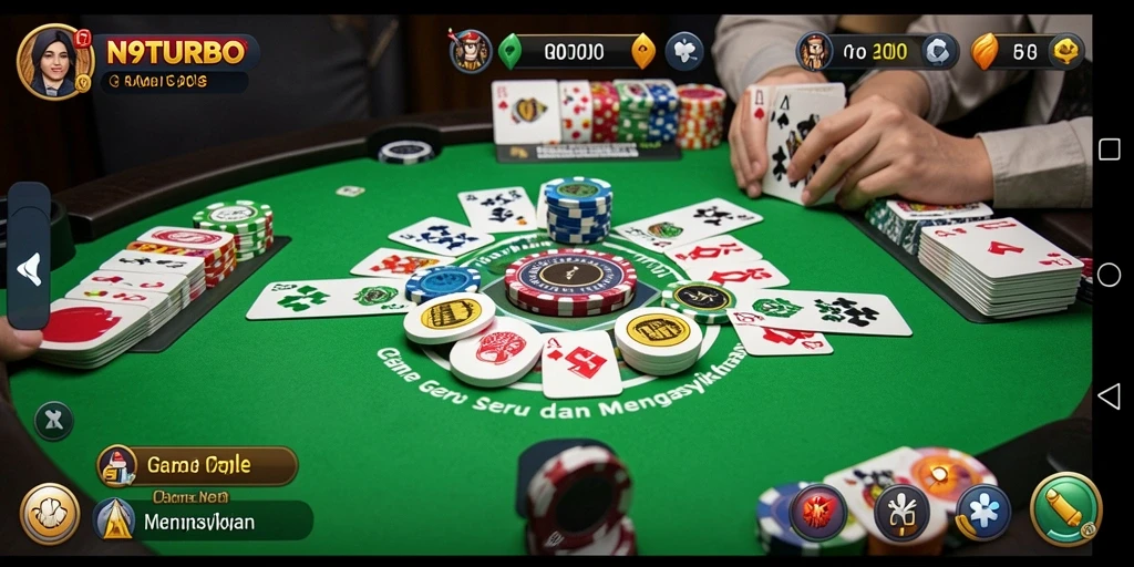 Tampilan gameplay menarik N9TURBO saat bermain Gaple.