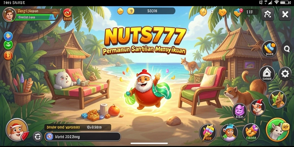 Tampilan gameplay menarik di NUTS777 dengan visual cerah.