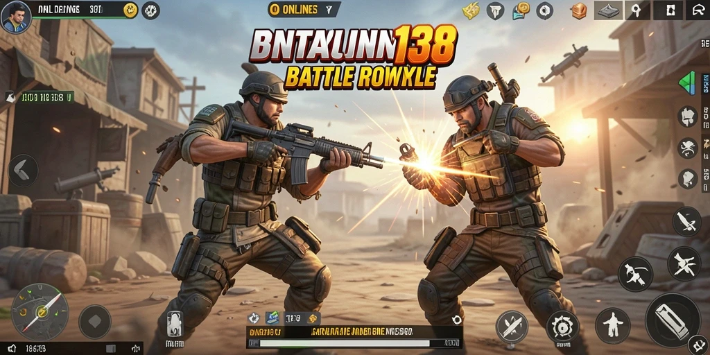 Gameplay seru dalam pertarungan Battle Royale di ONLINE138.