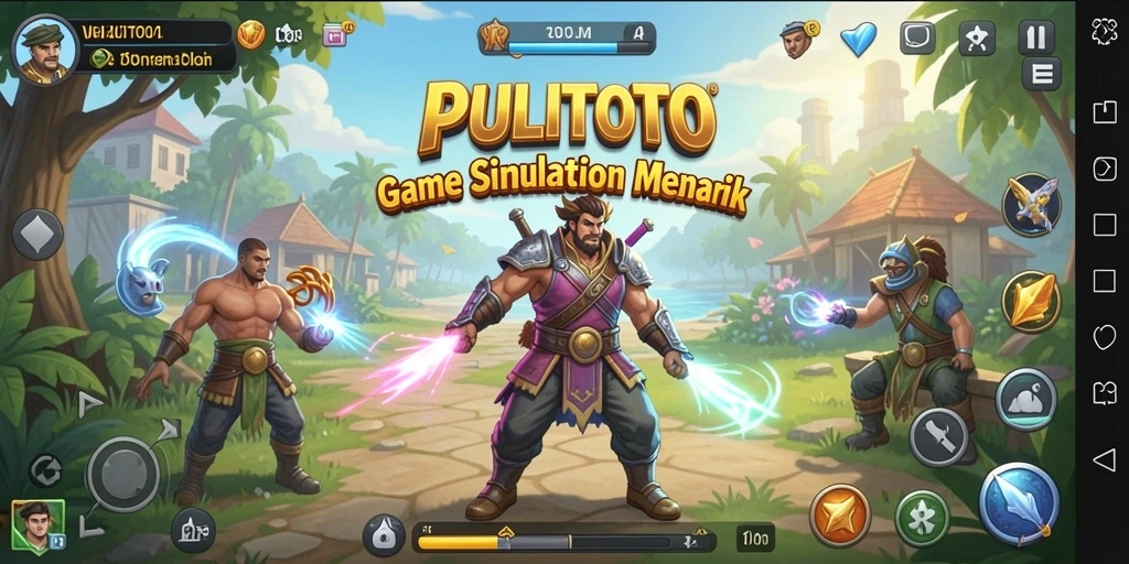 Screenshot gameplay PULITOTO menampilkan suasana simulasi yang seru dan interaktif.