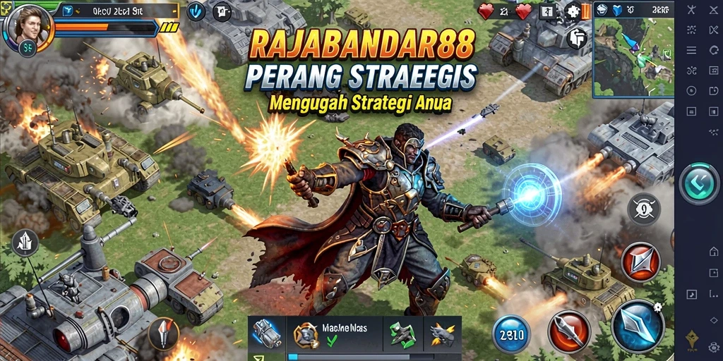 Tangkapan layar menunjukkan aksi mendebarkan dalam RAJABANDAR88.