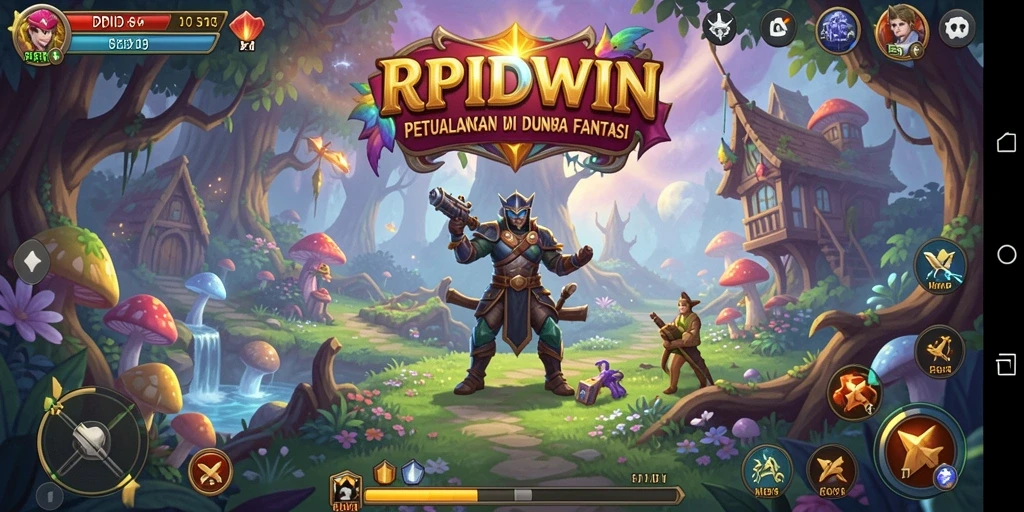 Tangkapan layar RPIDWIN menunjukkan petualangan seru di dunia fantastis.