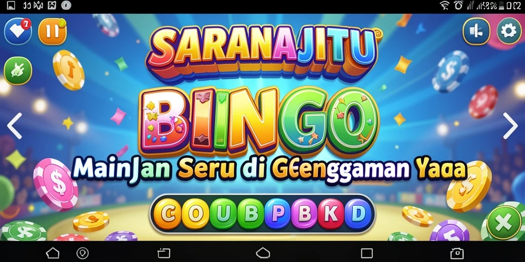 Tampilan gameplay Bingo SARANAJITU dengan antarmuka menarik.