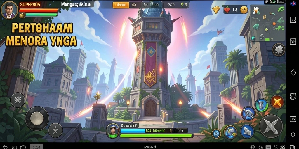 Tangkapan layar menunjukkan aksi mendebarkan dari gameplay Tower Defense.
