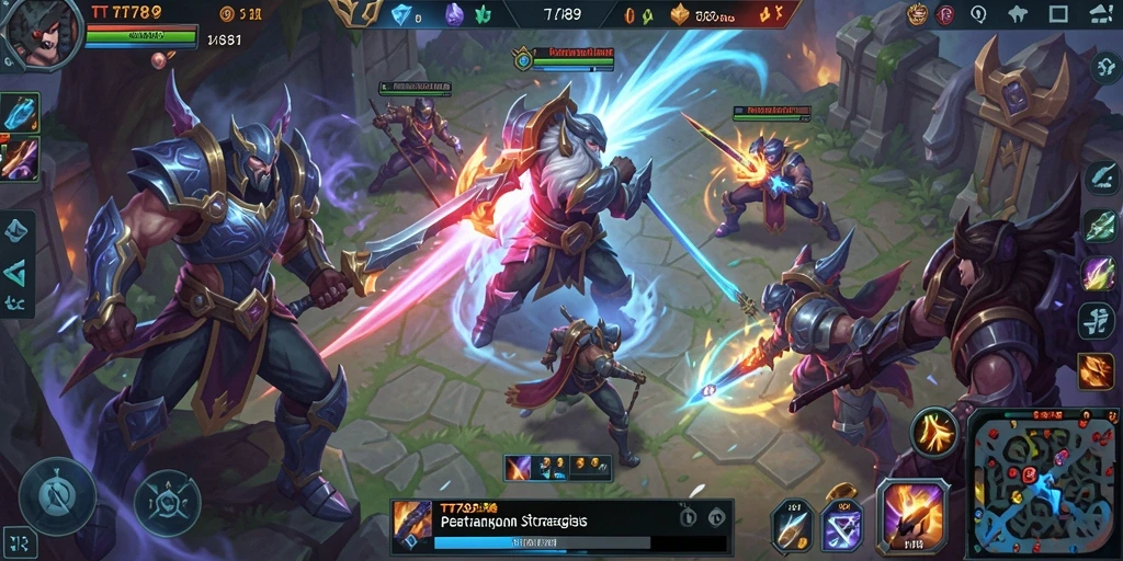 Screenshot utama TT789 menampilkan aksi seru gameplay MOBA.