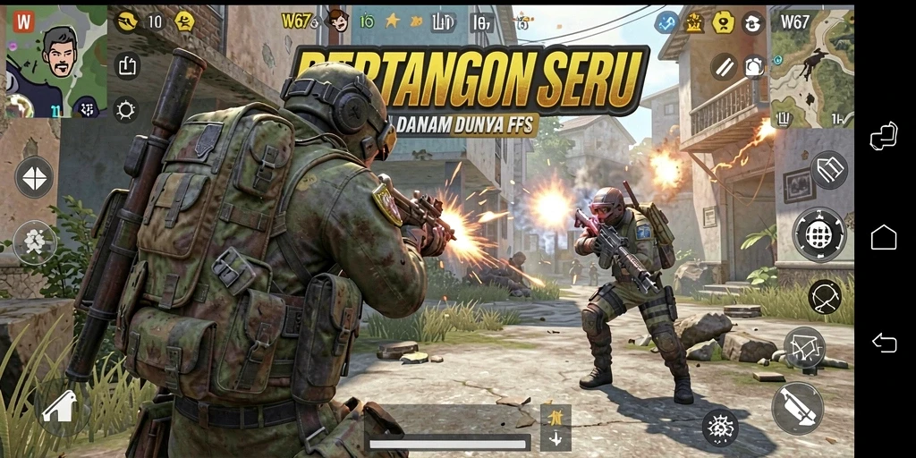 Tampilan gameplay W67 yang penuh aksi dan menegangkan.